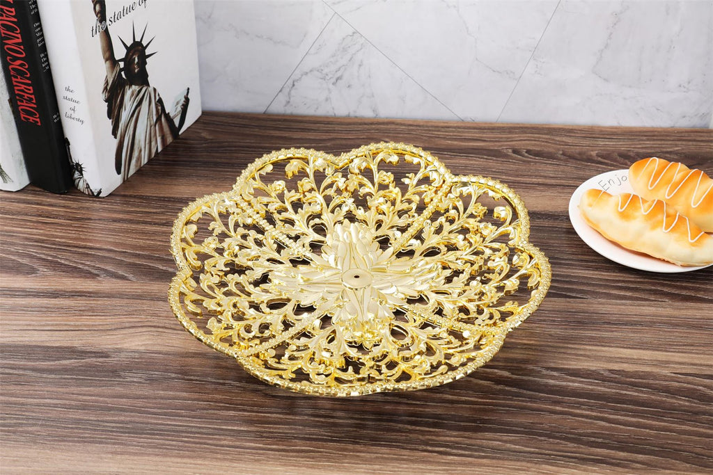 Metallic Gold Plastic Cake Stand
