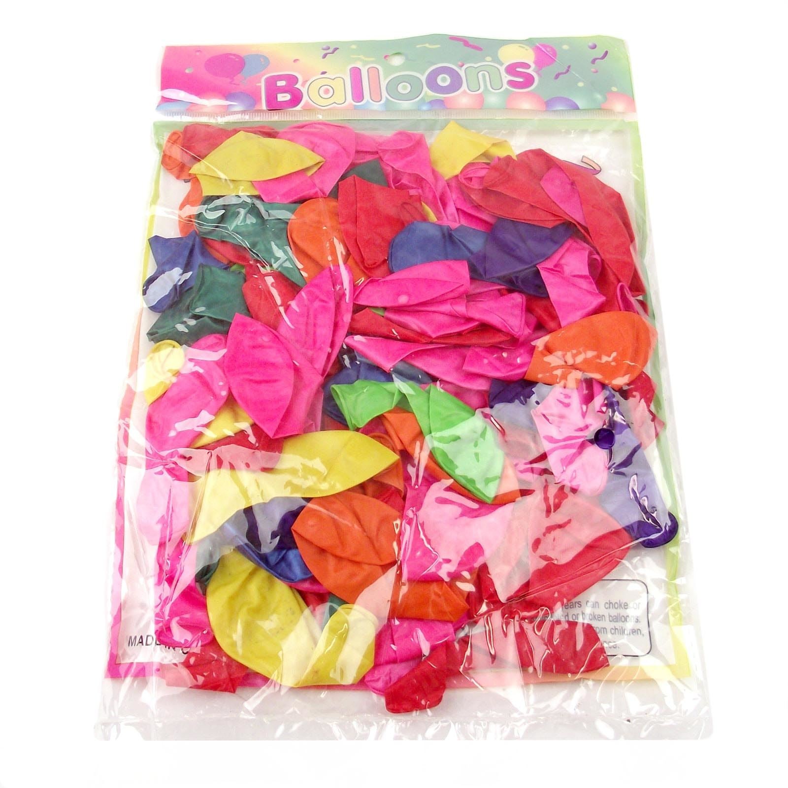 100x Multicolour Party Balloons