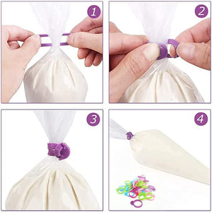 10x Silicone Piping Bag Ties - NOT TWIST TIES
