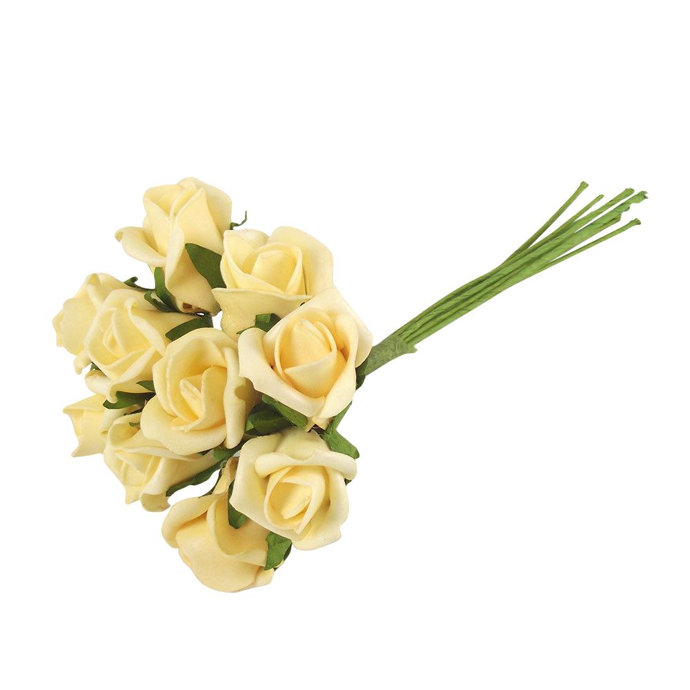 Bunch of 10 Foam Rose Buds