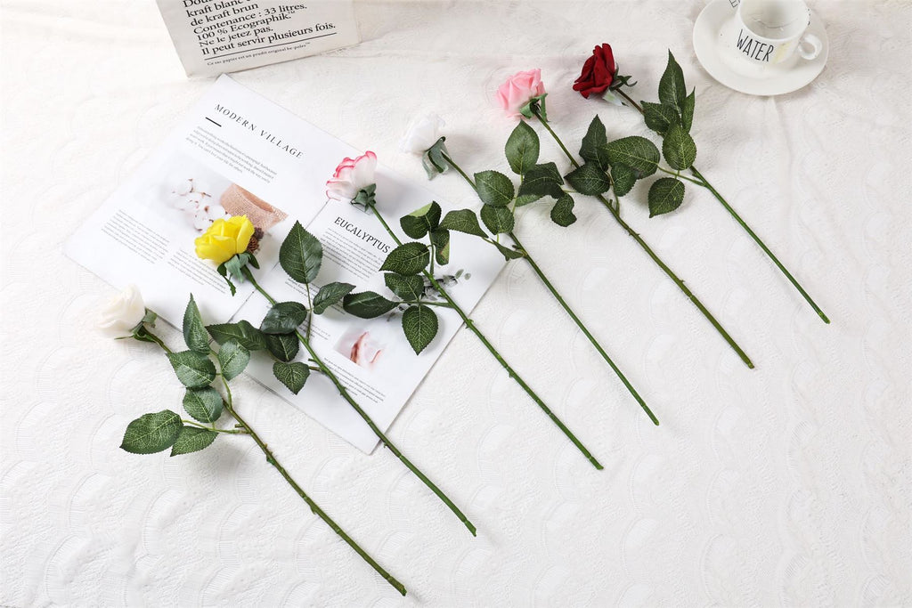Deluxe Real Touch Open Artificial Roses