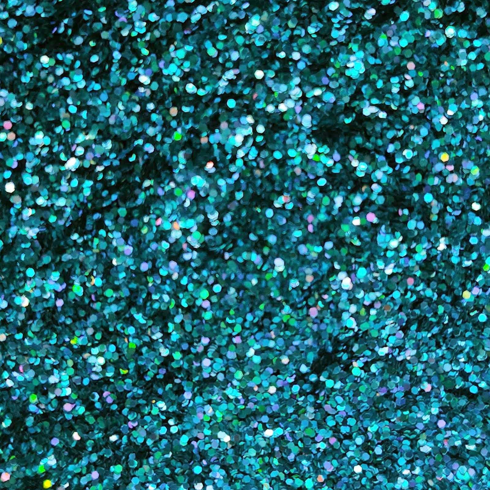 Glitter Elements - Holographic Turquoise - 0.6mm Hex