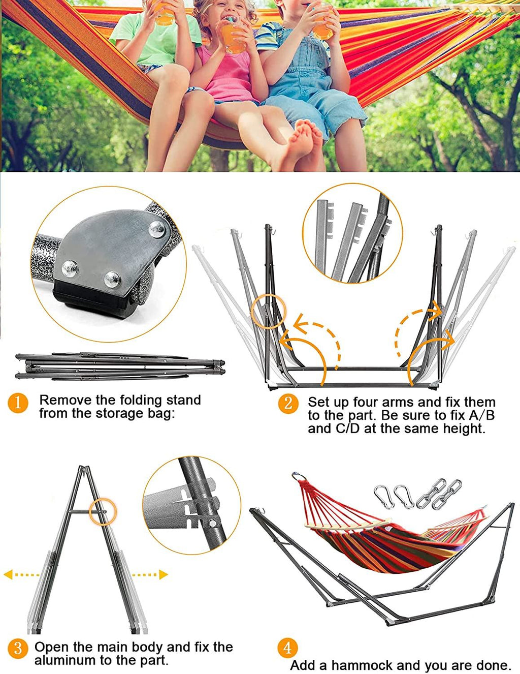 Premium Folding Hammock and Frame