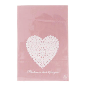 Pink Clear Fronted Cellophane Cookie Bags
