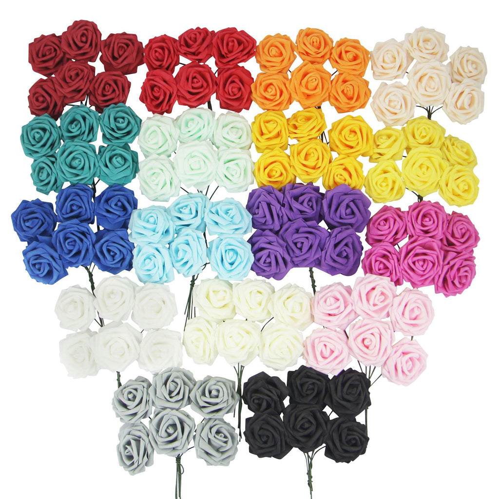 Colourfast Foam Roses - 1 Bunch - Large