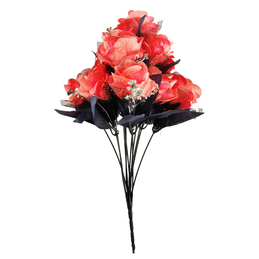 Large 12 Head Bling Glitter Vivid Bouquet