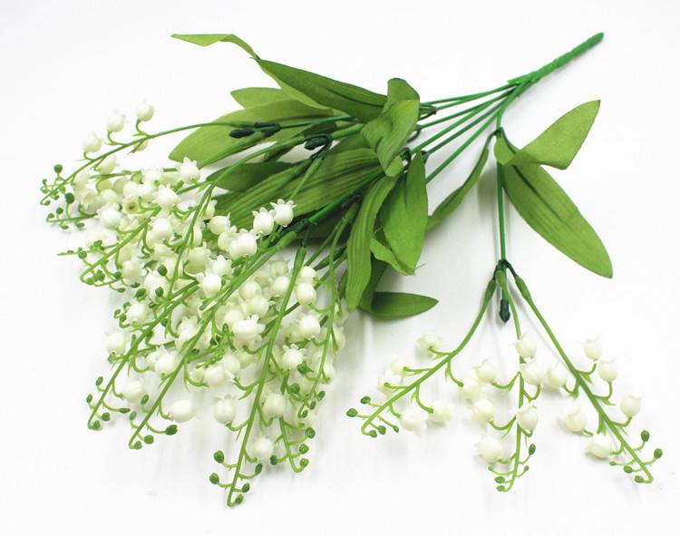 Lily of the Valley Bunch - Artificial Flowers Gypsophila Bundle White Plastic