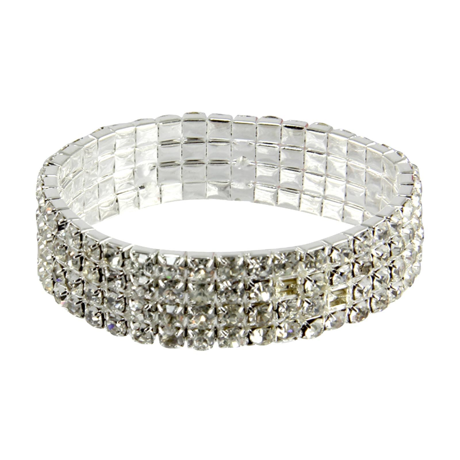 Wrap-Around Diamante Corsage Bracelets
