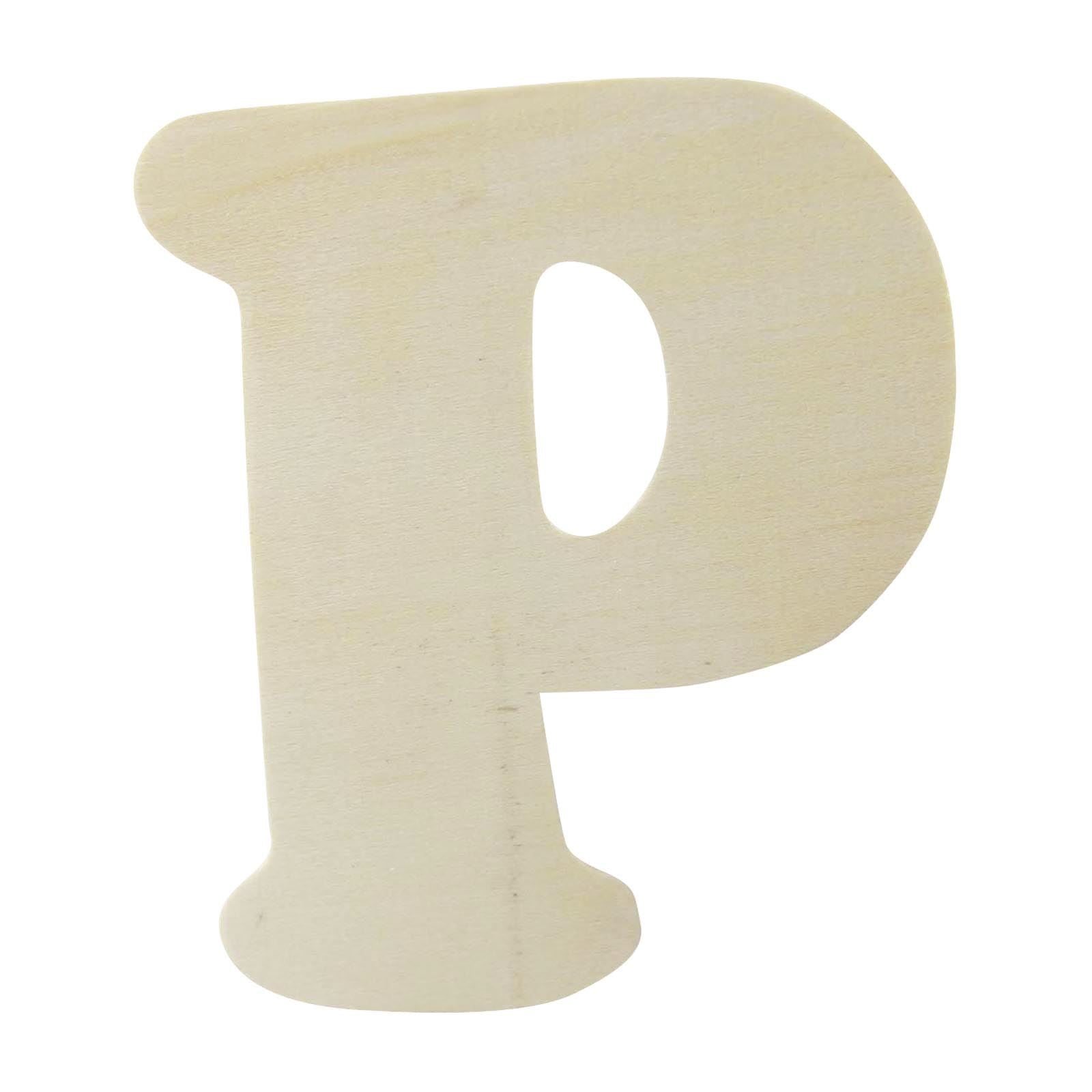 Large Natural Wood Flat Alphabets