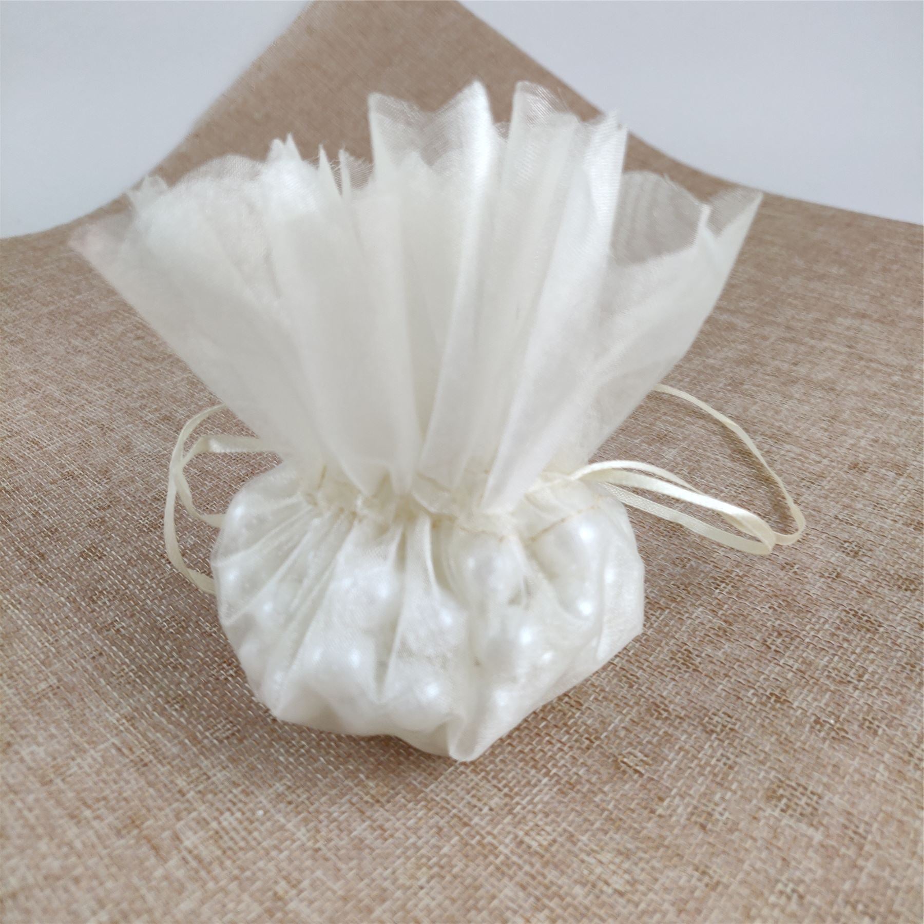 Drawstring Flower Top Favour Pouch