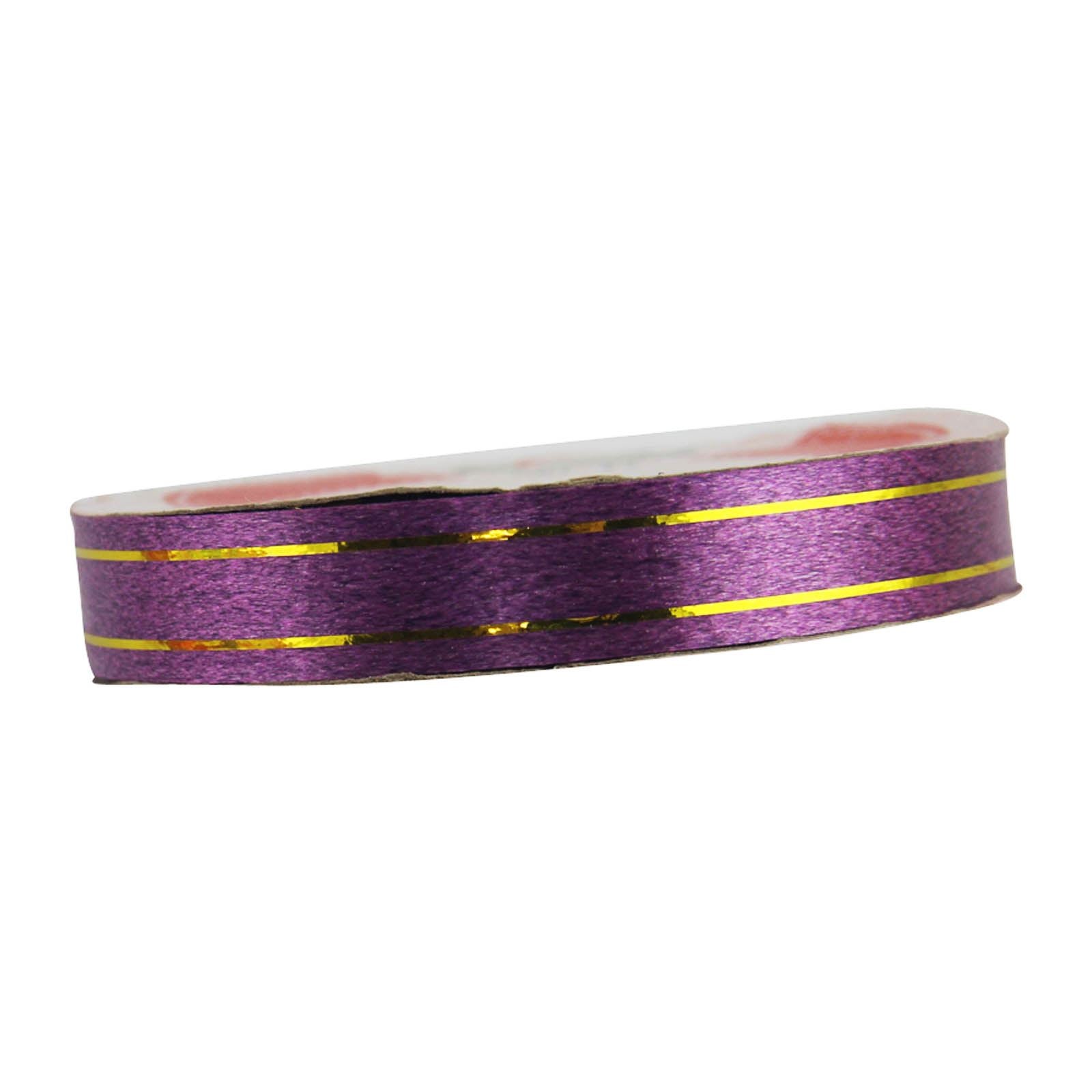 18mm Gold Striped Poly Ribbon