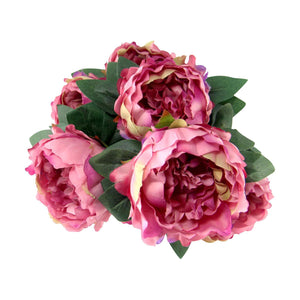 7 Head Large Peony Flower Bunch