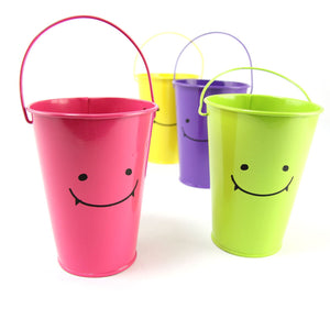 Tall Smiley Face 10x13x16.5cm Bucket with Long Handle