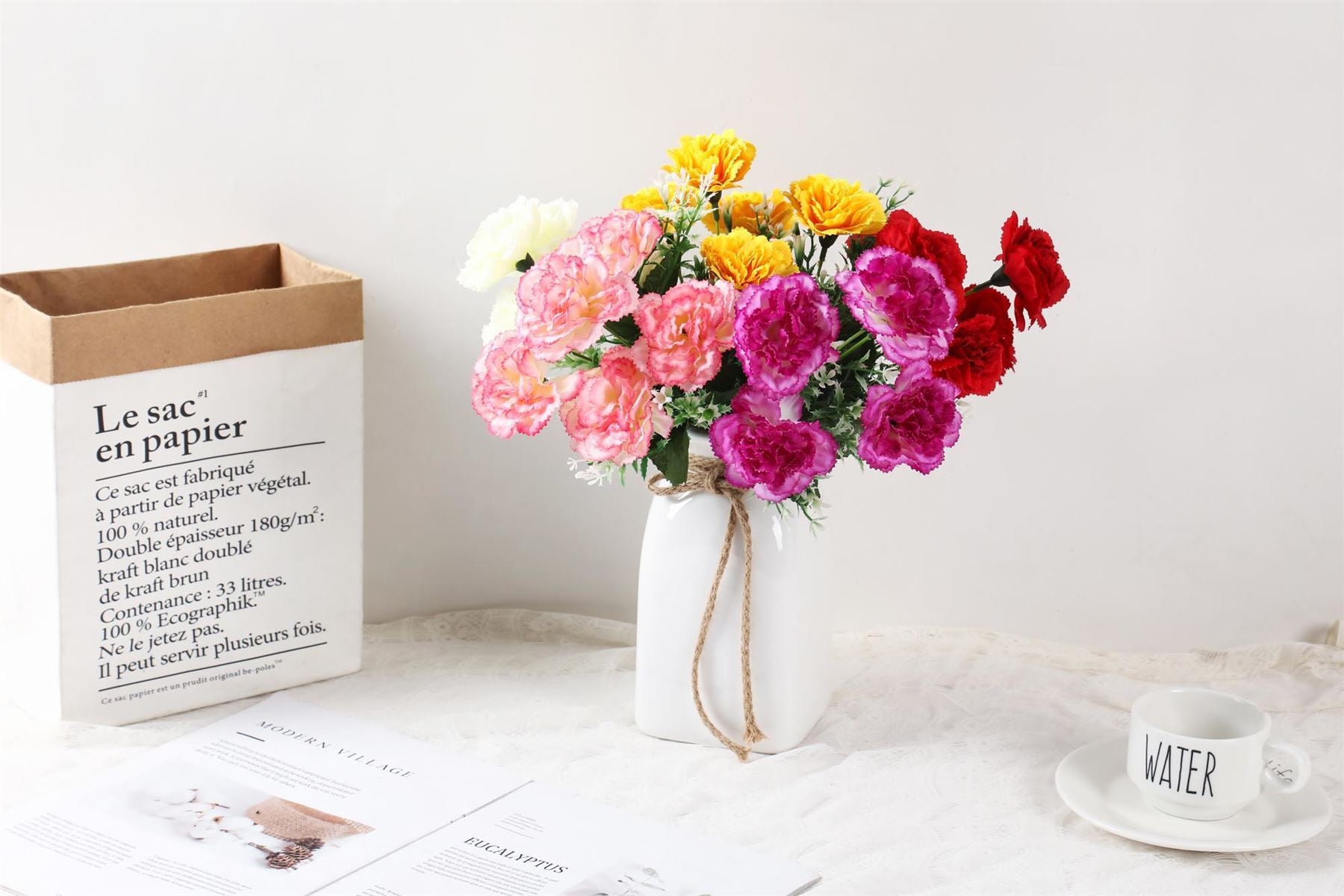 5 Head Artificial Carnation Bunch