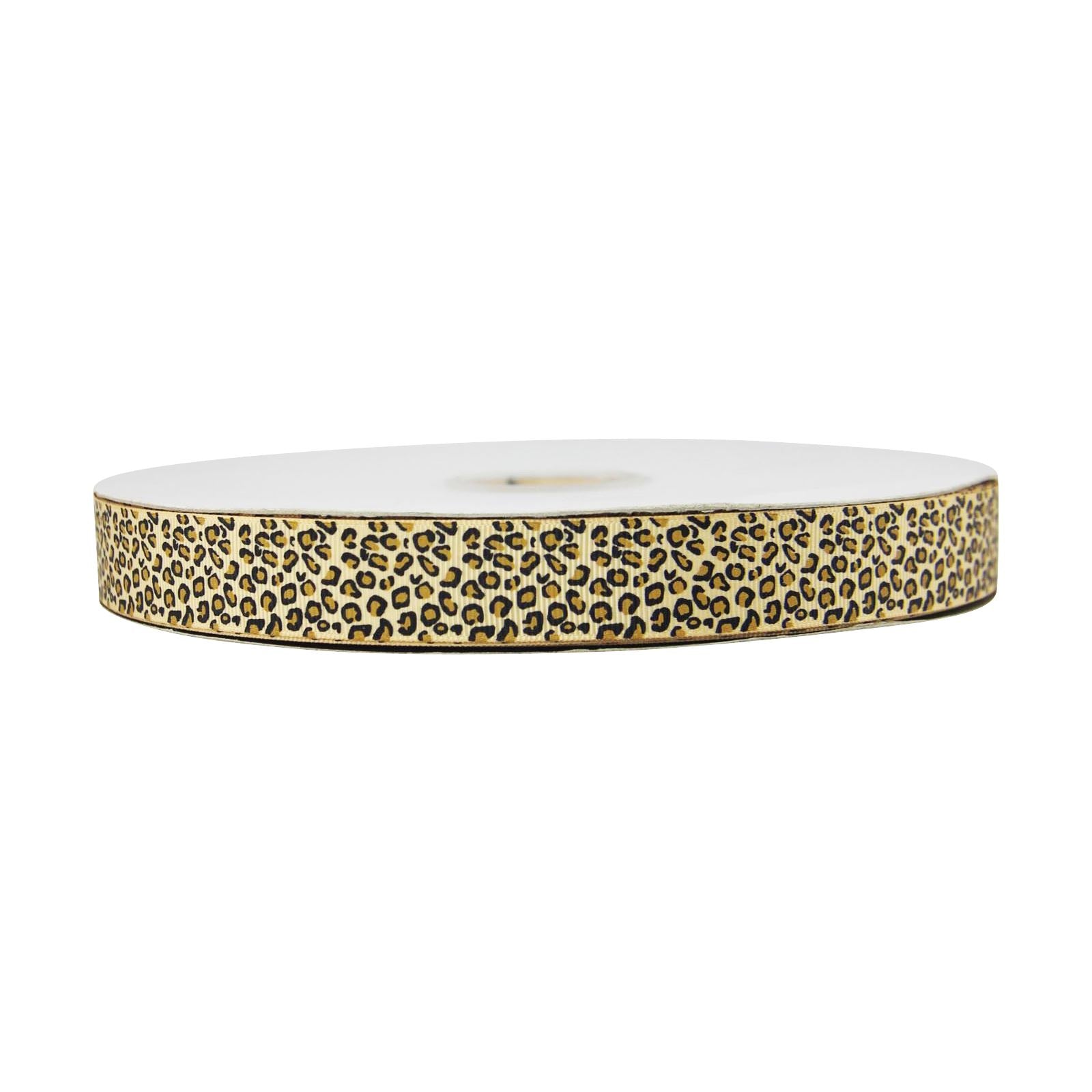 Premium Grosgrain Leopard Print Ribbon - 3 Metres