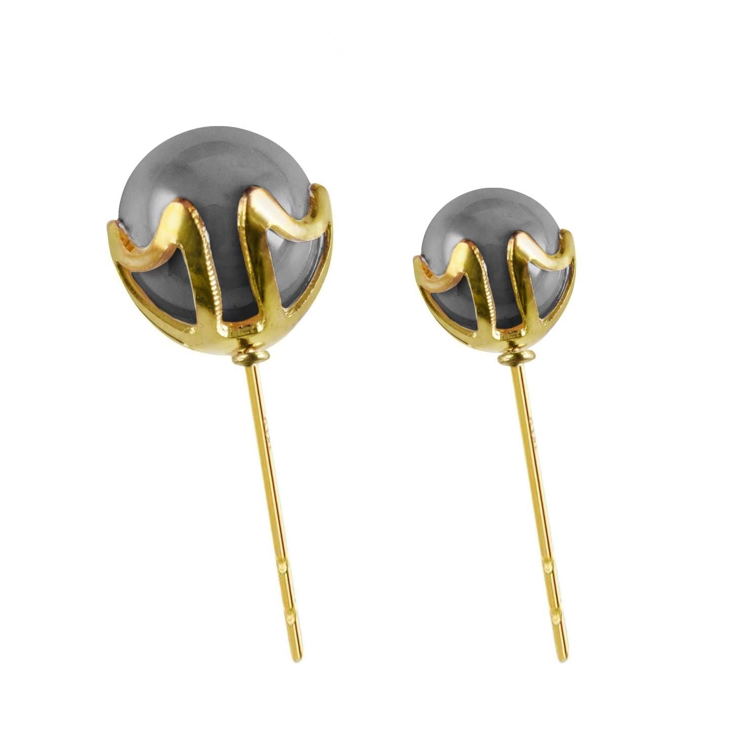 14x Premium Gold Set Pearl Pins