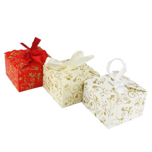 Large Glitter Swirl Favour Boxes with Ribbon