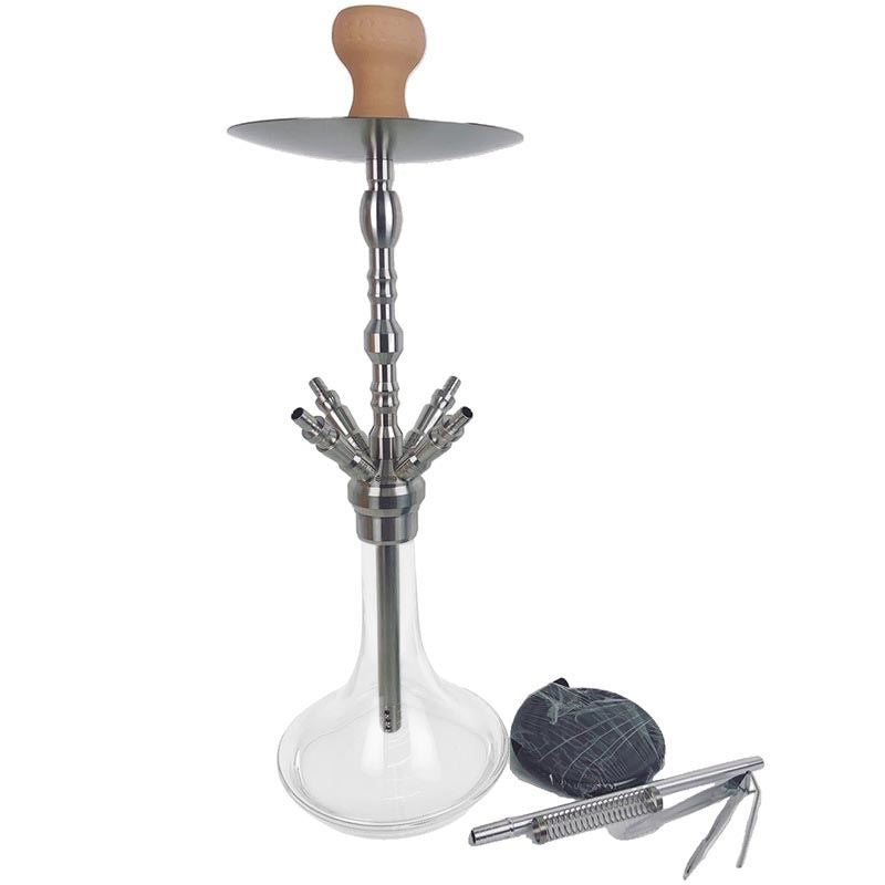 4 Hose Deluxe Heavyweight Stainless Steel Hookah