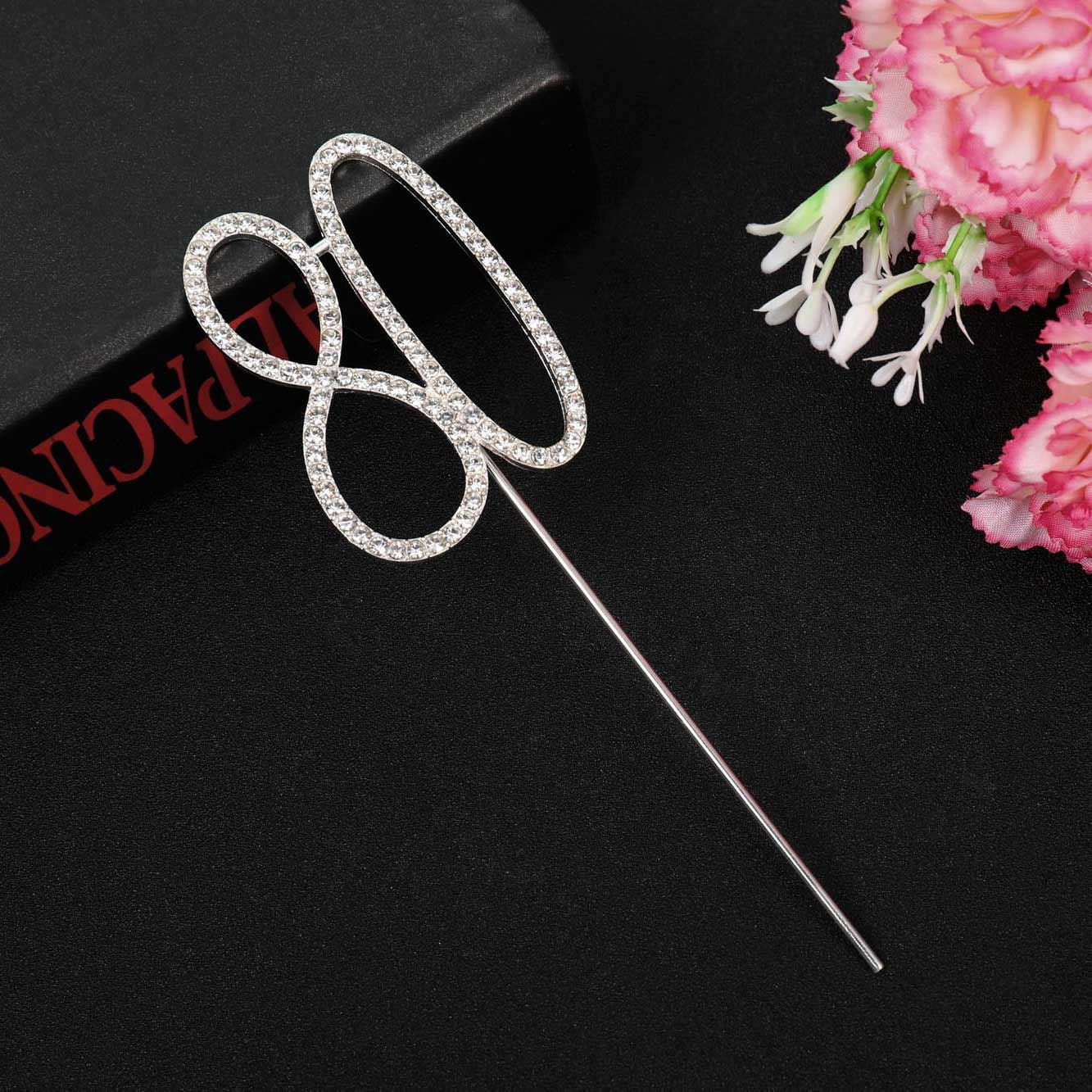 Premium Metal Diamante Number Cake Toppers