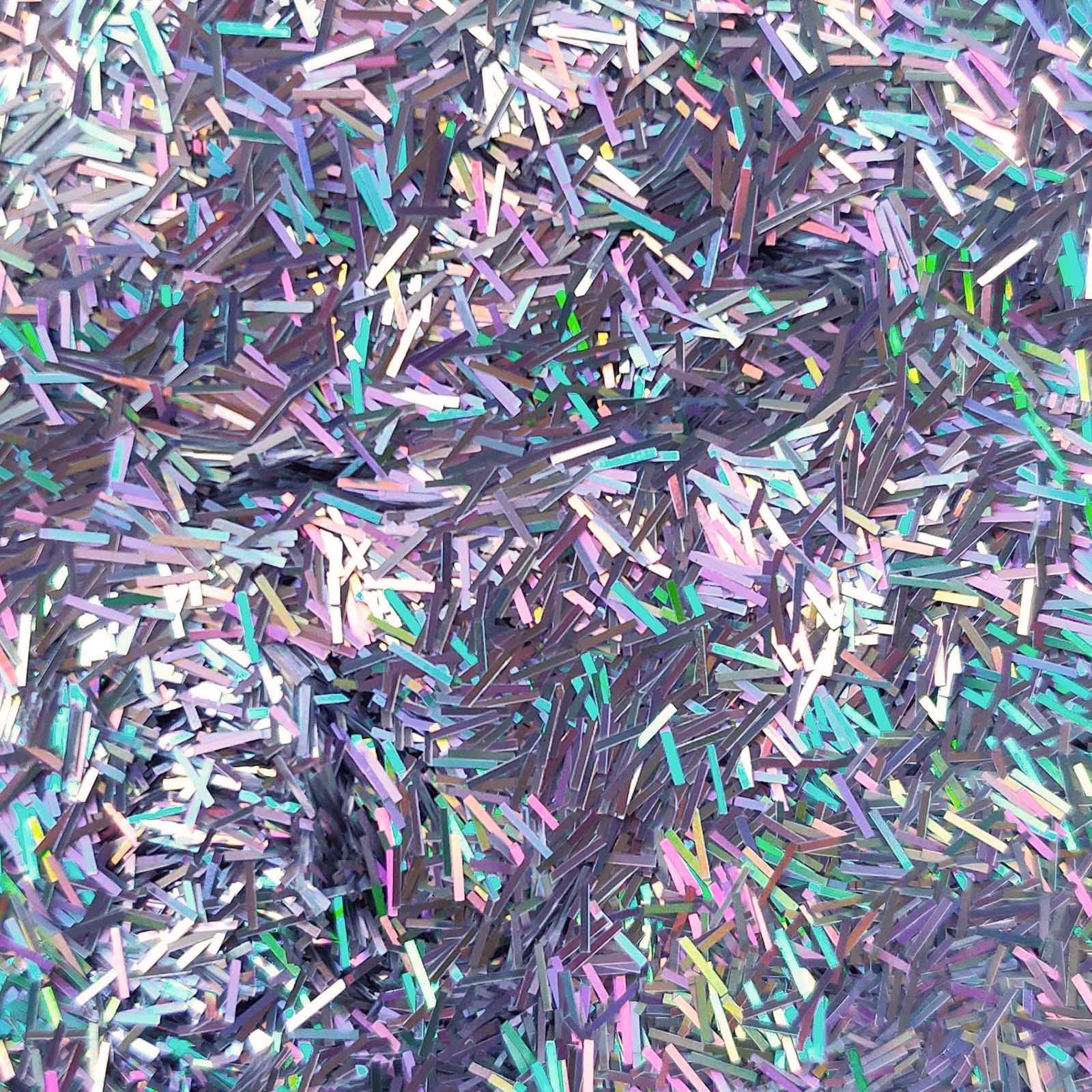 Glitter Elements - Holographic Silver - 3mm Tinsel