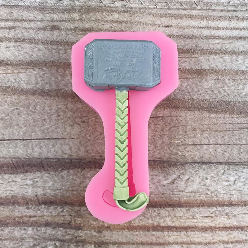 Silicone Mjolnir Thor Hammer Silicone Mold - Avengers Hardware Tools Silicone Molds, Chocolates, Lollipop Cake Molds