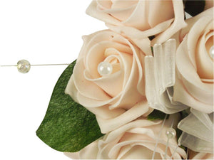 12 Rose and Pearl Brides Posy