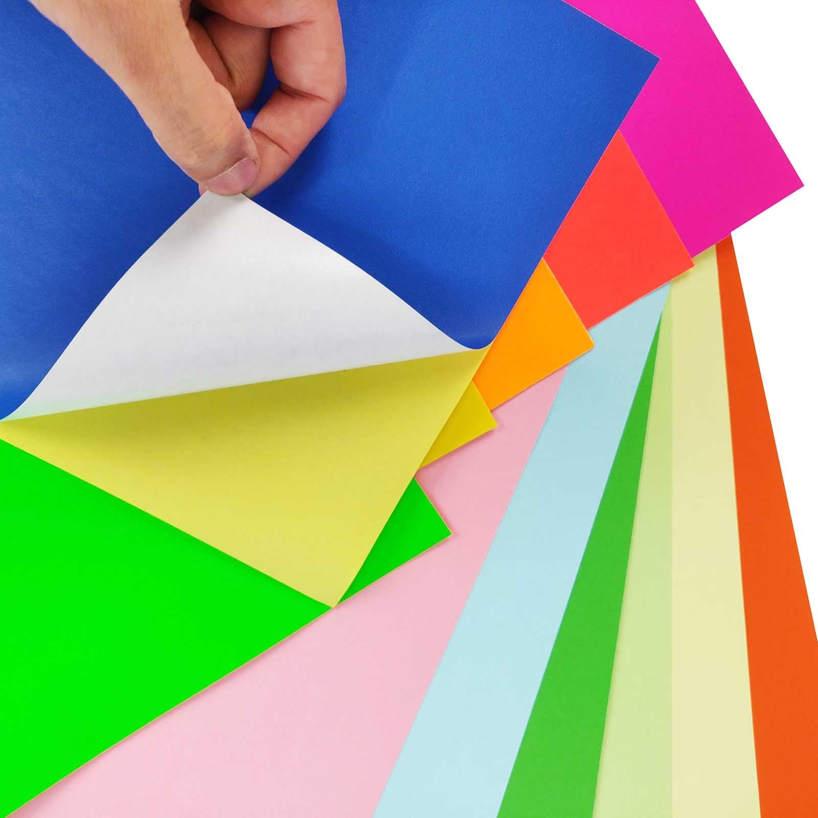 Set of 12 Multicolour A4 Sticky Labels