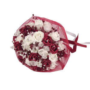 Rosebud, Diamante and Pearl Bridal Bouquet