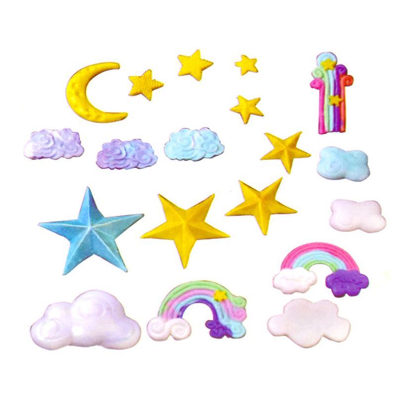 Set of 9 Rainbow Fondant Cutter