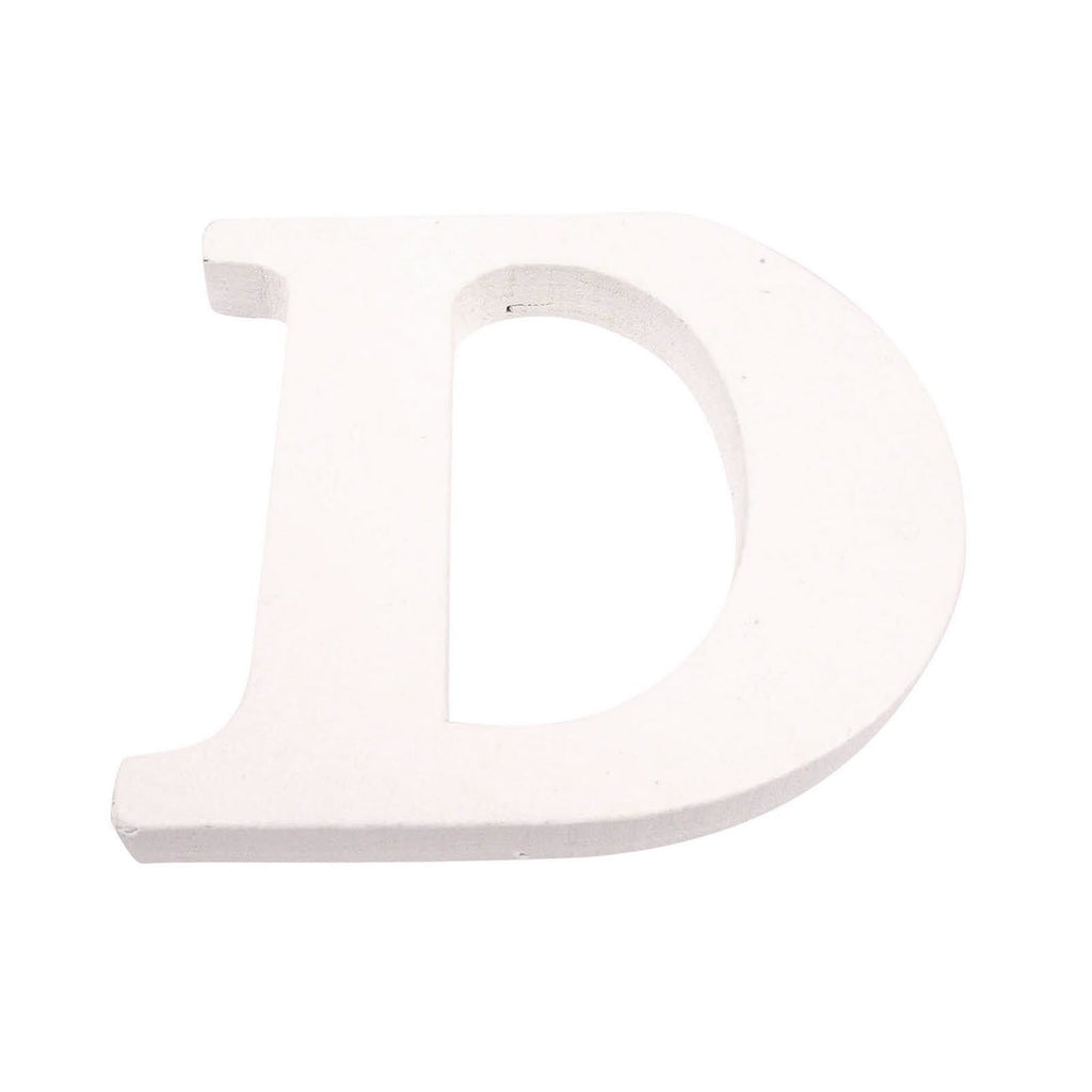 8cm White Painted Wooden Numbers and Alphabets