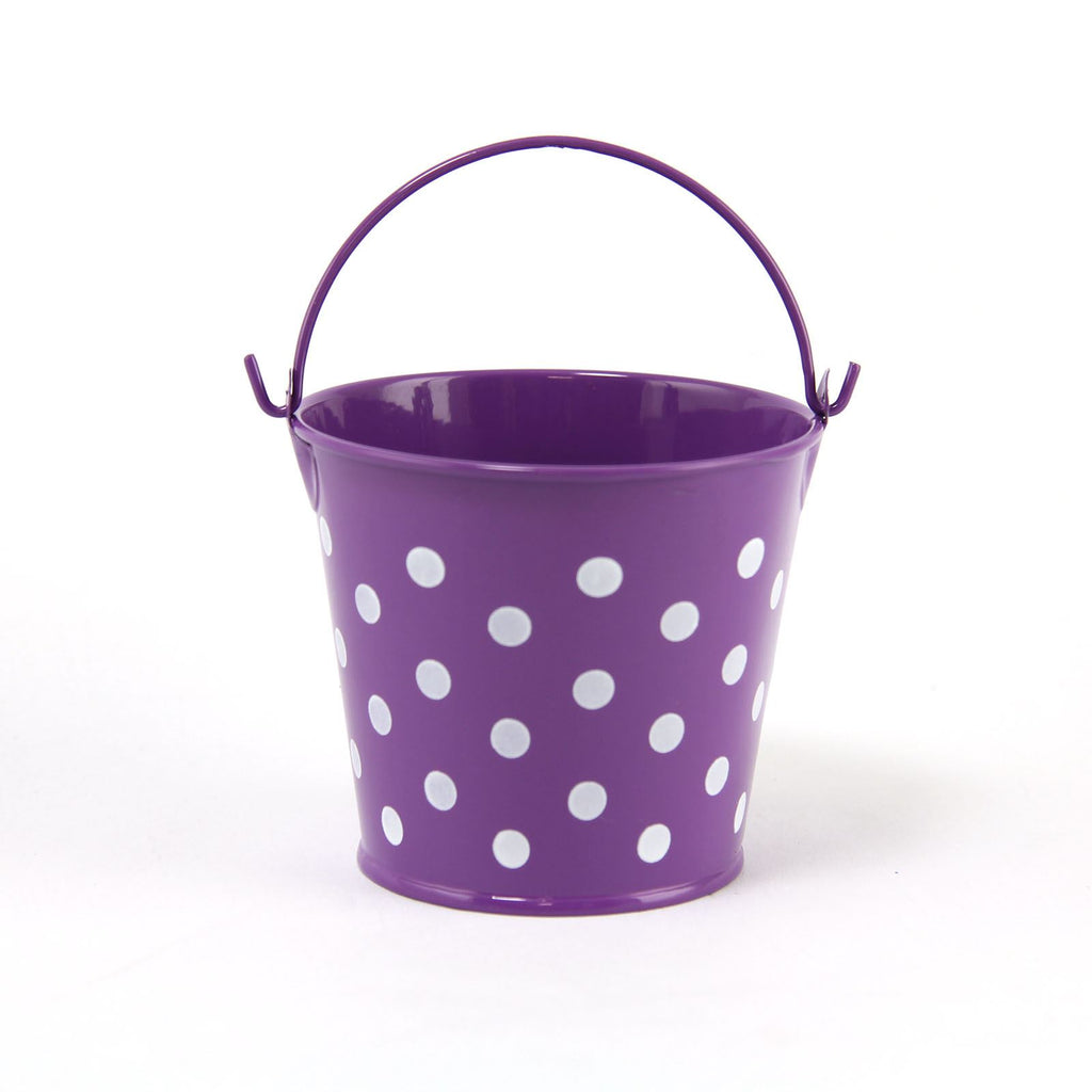 Miniature 6x5x5cm Polkadot Favour Bucket