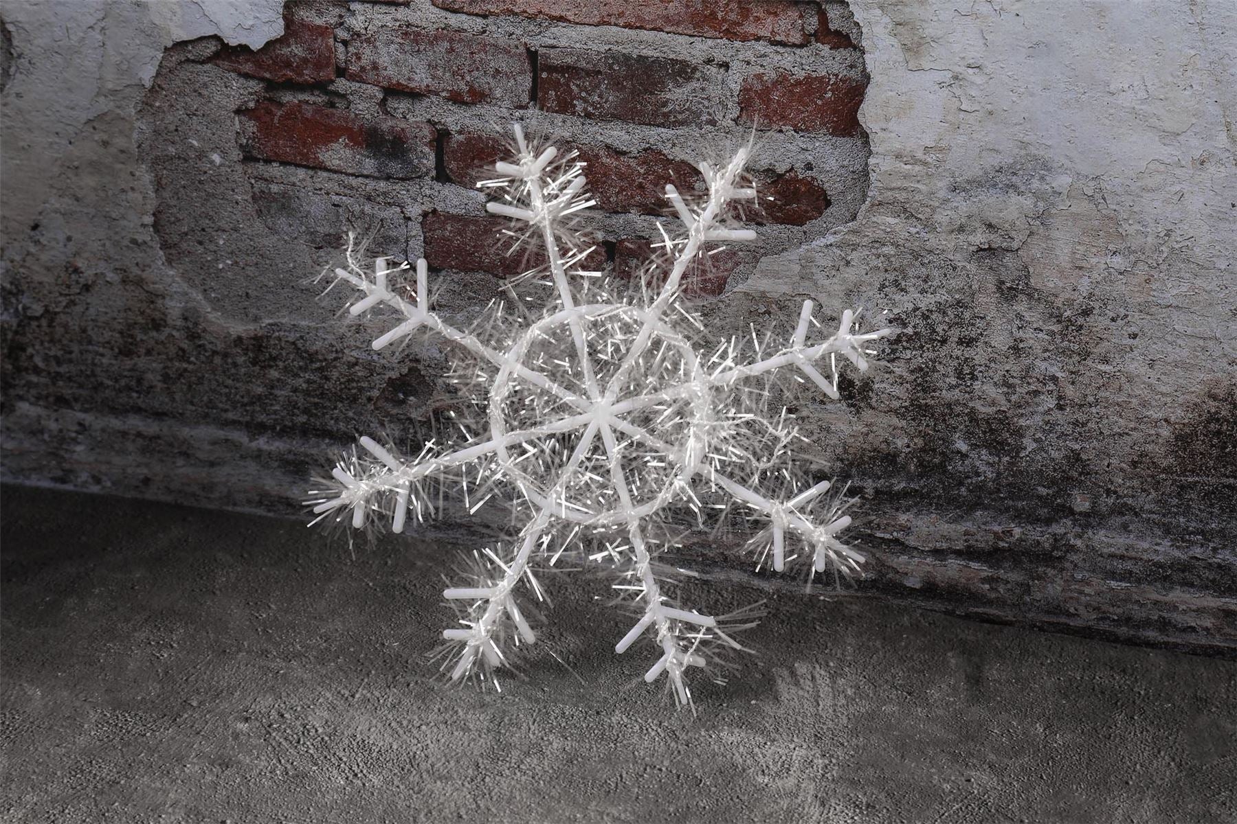 Set of Three Hanging Iridescent Snowflake Garland
