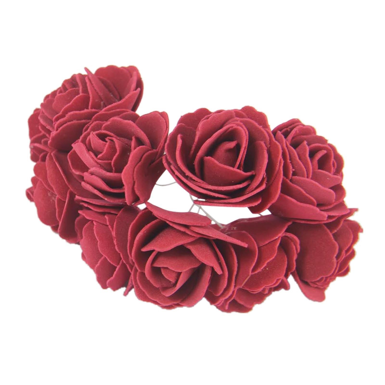Bunch of 10 5cm Open Foam Roses