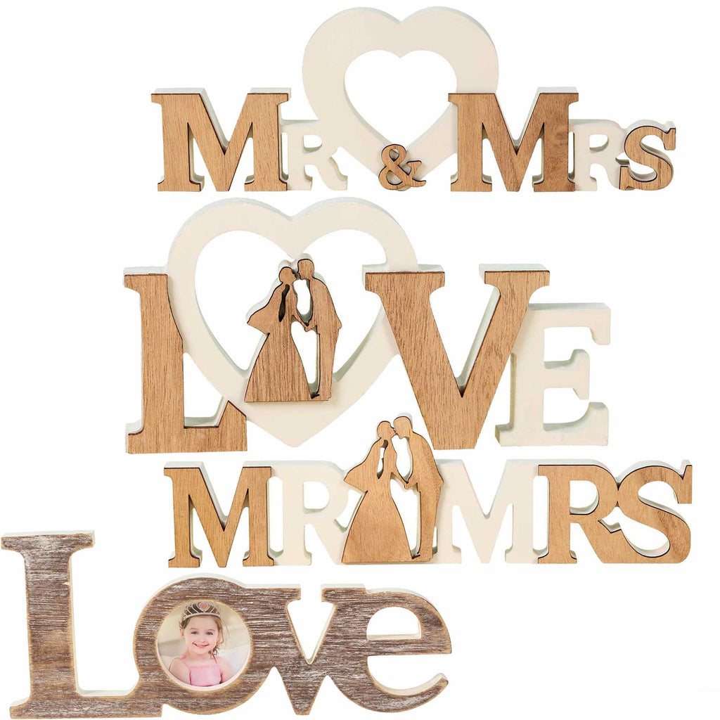 TwoToned Mr & Mrs Love Plaques