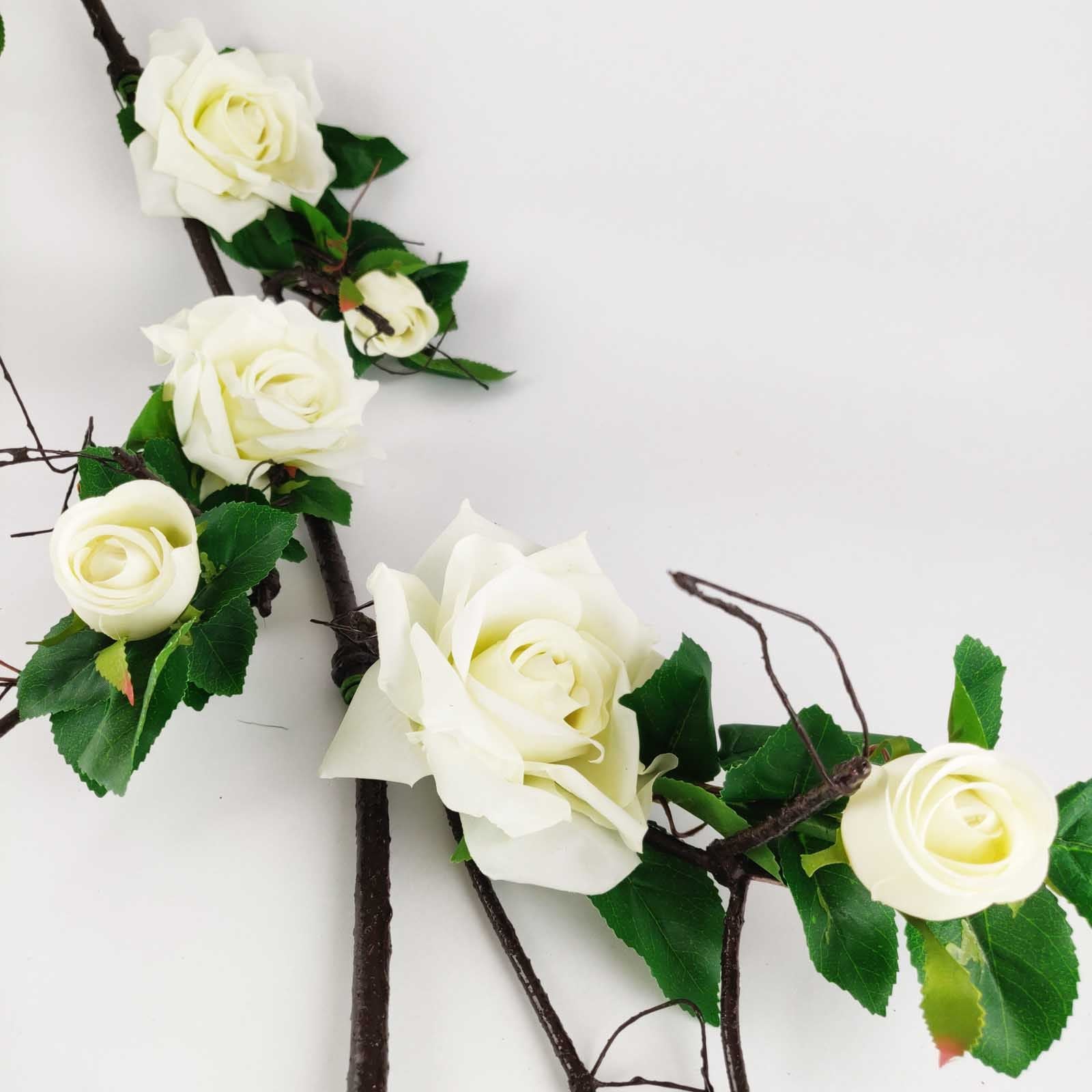 Rustic Branch Rose Garland