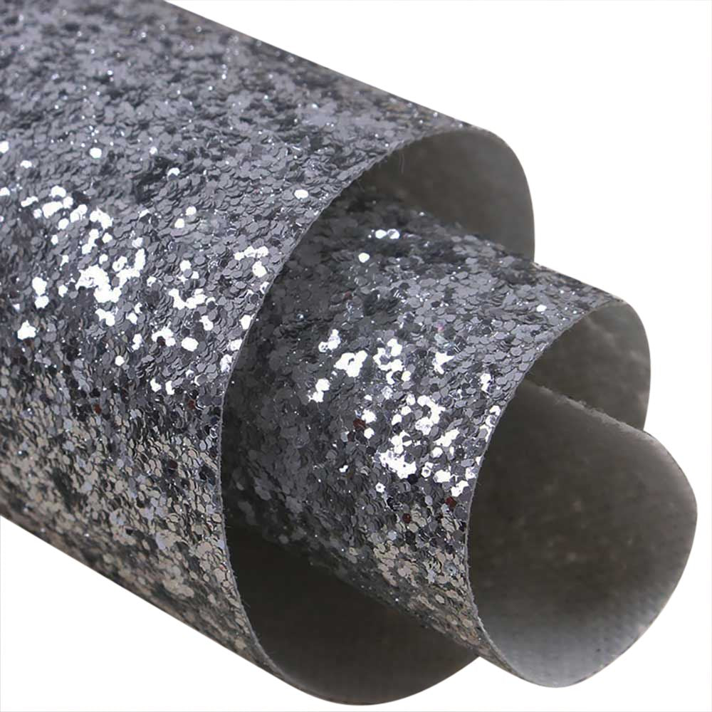 Chunky Glitter Fabric Wallpaper 16cm Borders
