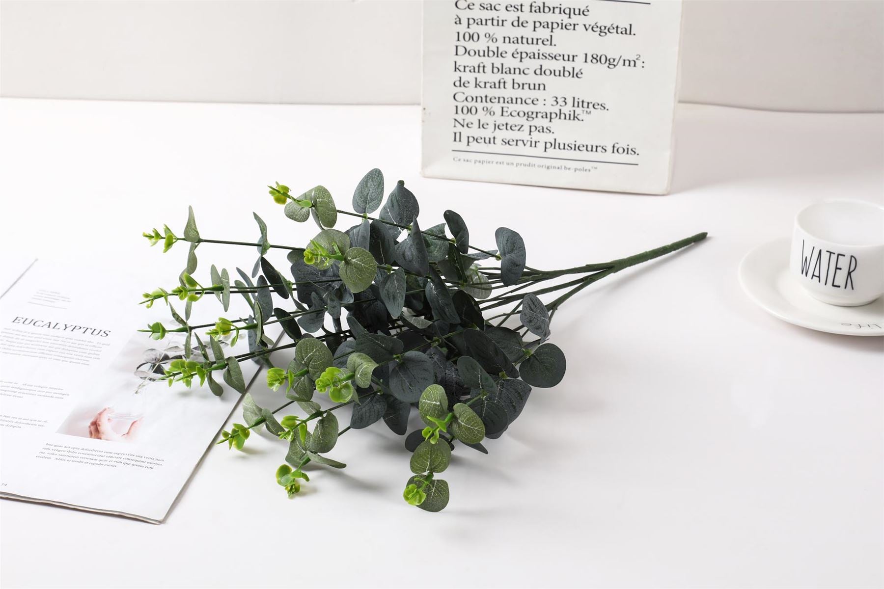 Large Bunch of Artificial Eucalyptus Stems