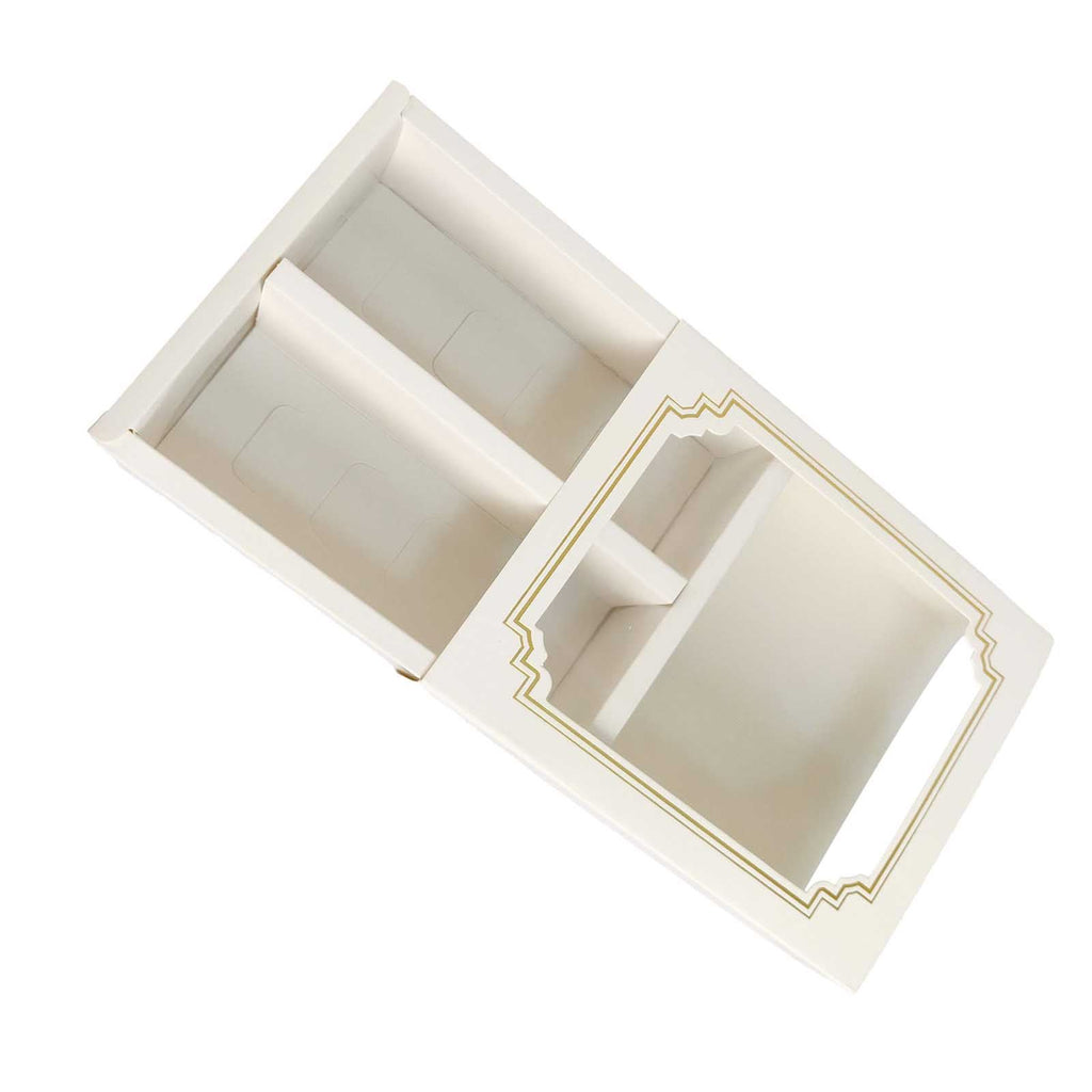 Premium White Windowed Macaron Boxes