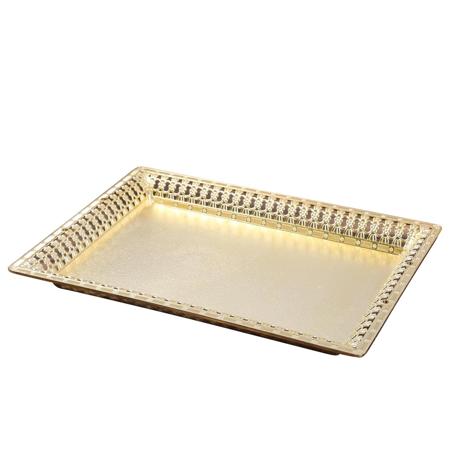 Metallic Gold Plastic Cake Stand