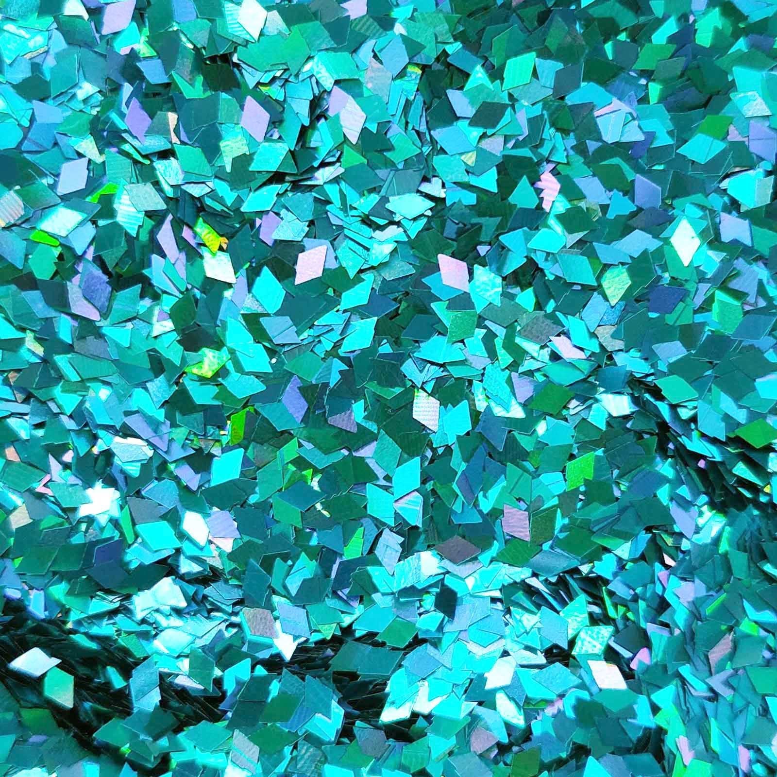 Glitter Elements - Holographic Turquoise - 2mm Diamond