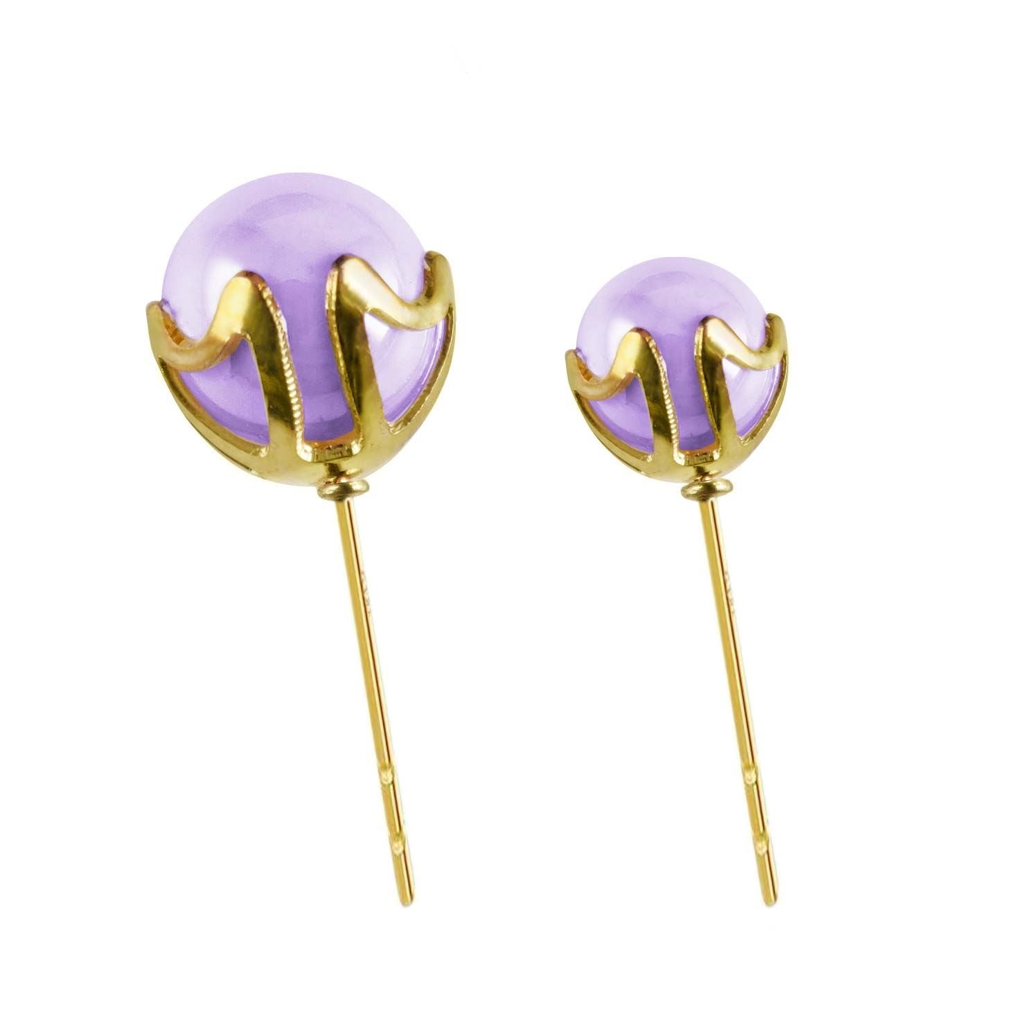 Pair of Premium Gold Set Pearl Pins