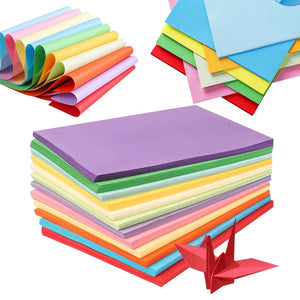 Pack of 100x 70gsm Multicolour Origami Craft Paper Squares