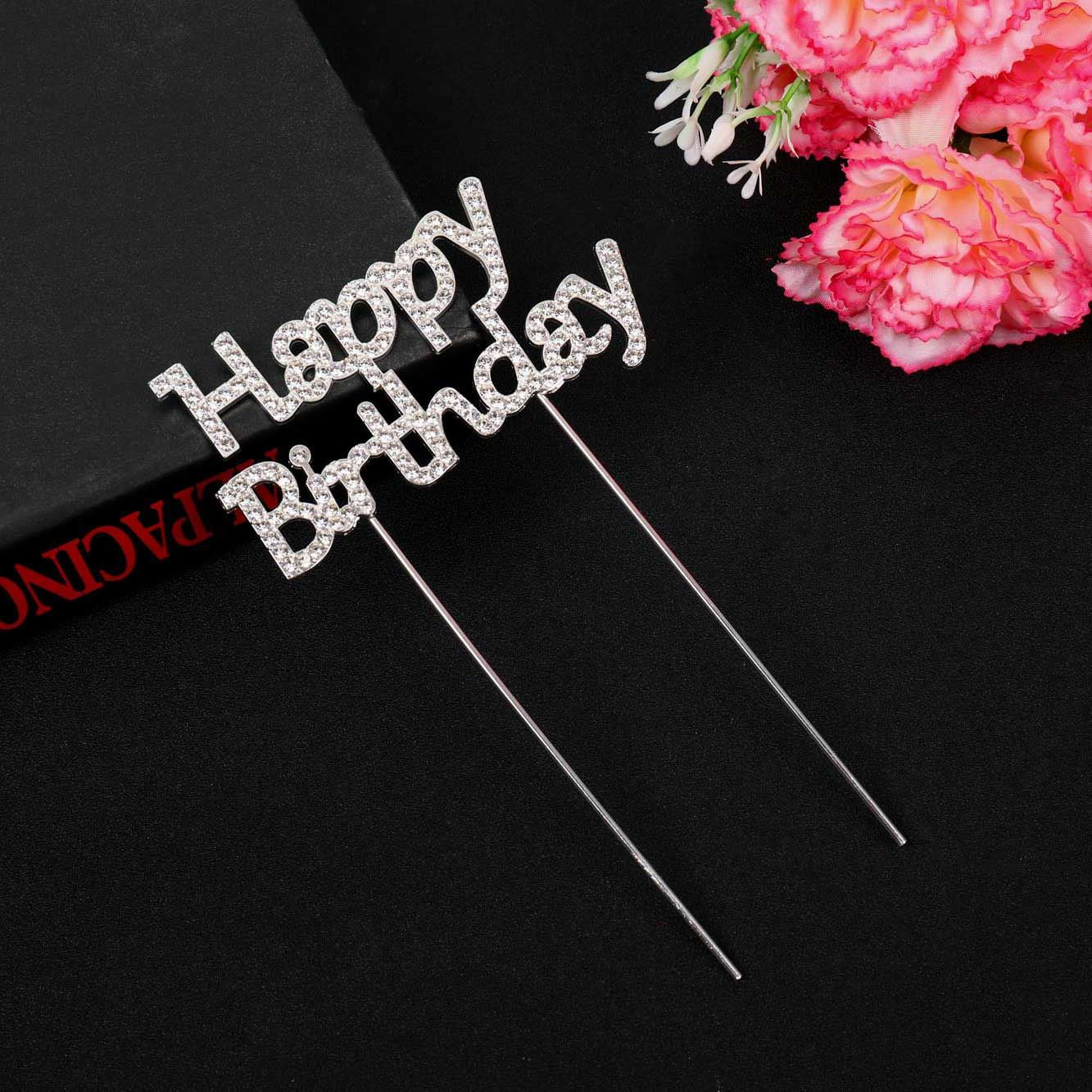 Premium Metal Diamante Number Cake Toppers