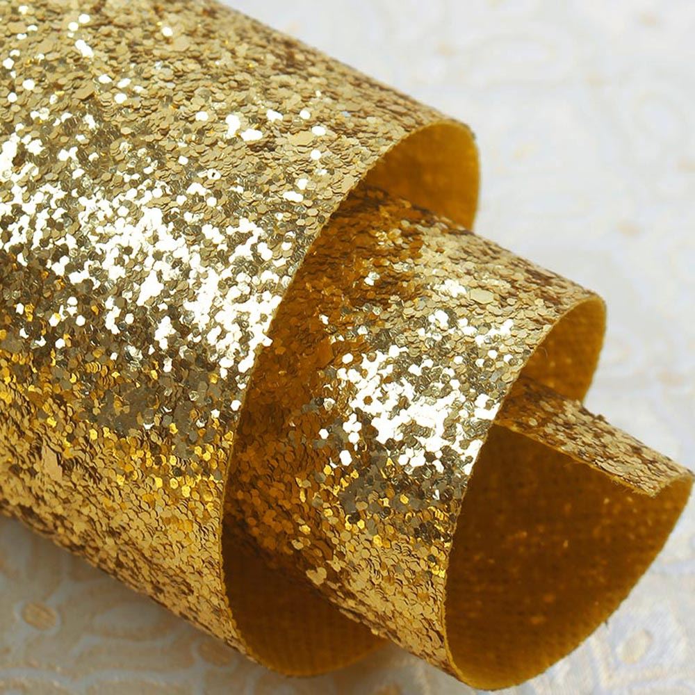 Chunky Glitter Fabric Wallpaper 16cm Borders