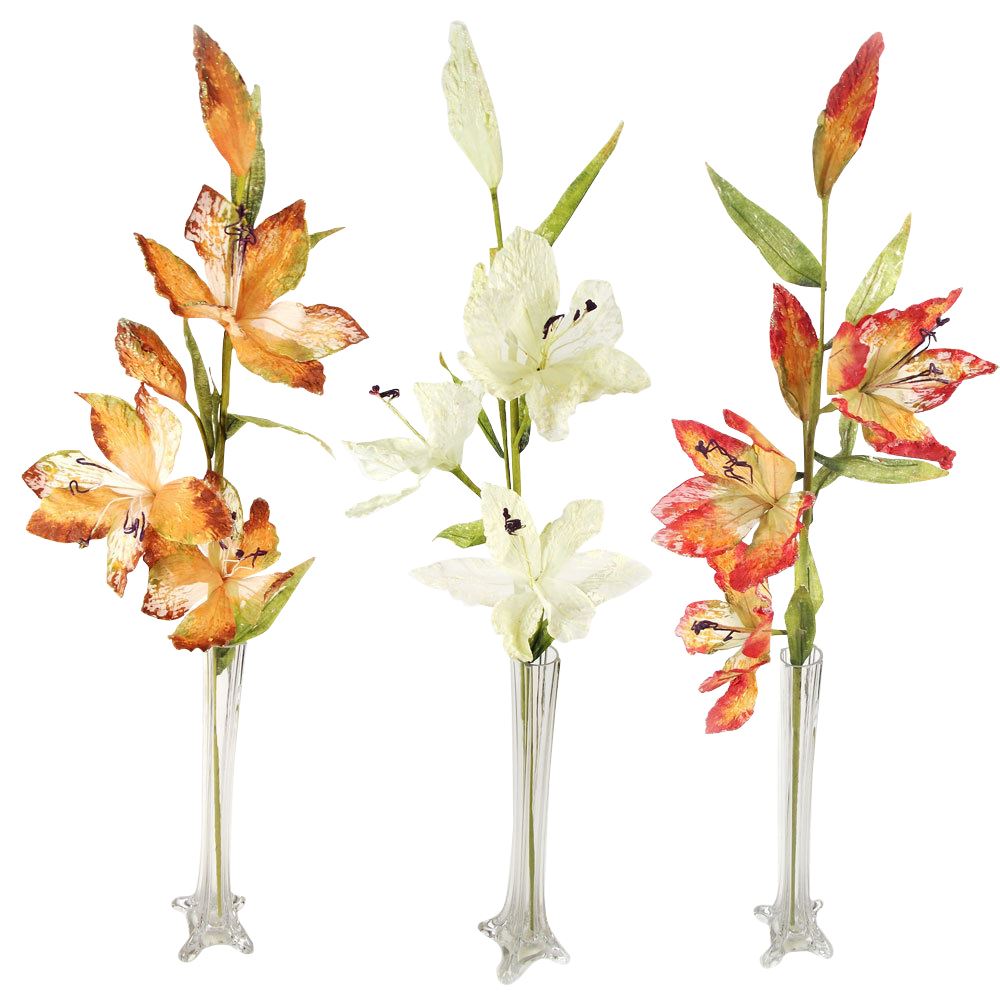 Large Mesh 5 Head Stargazer Lily Spray