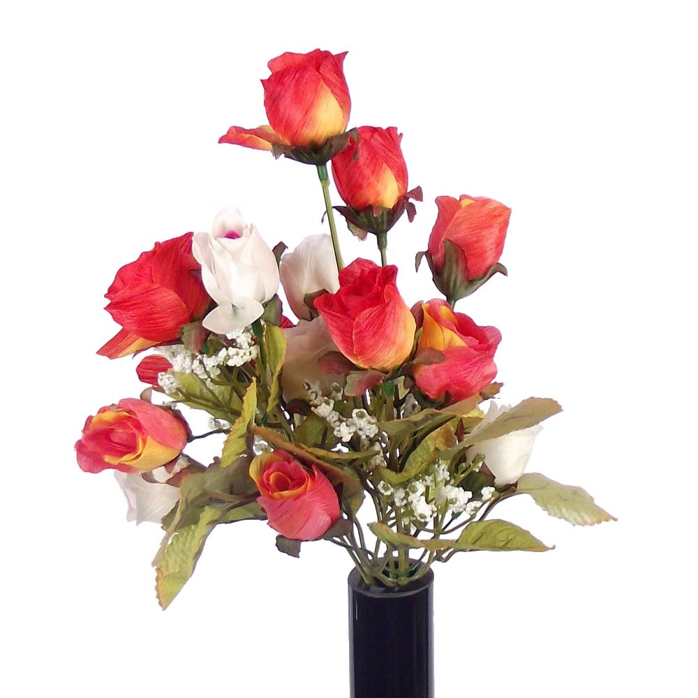 15 Head 2-Tone Rose Bud Bouquet