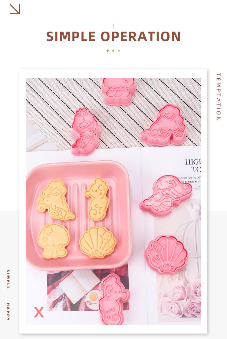 Set of 8 Premium Embossing Cookie Cutters