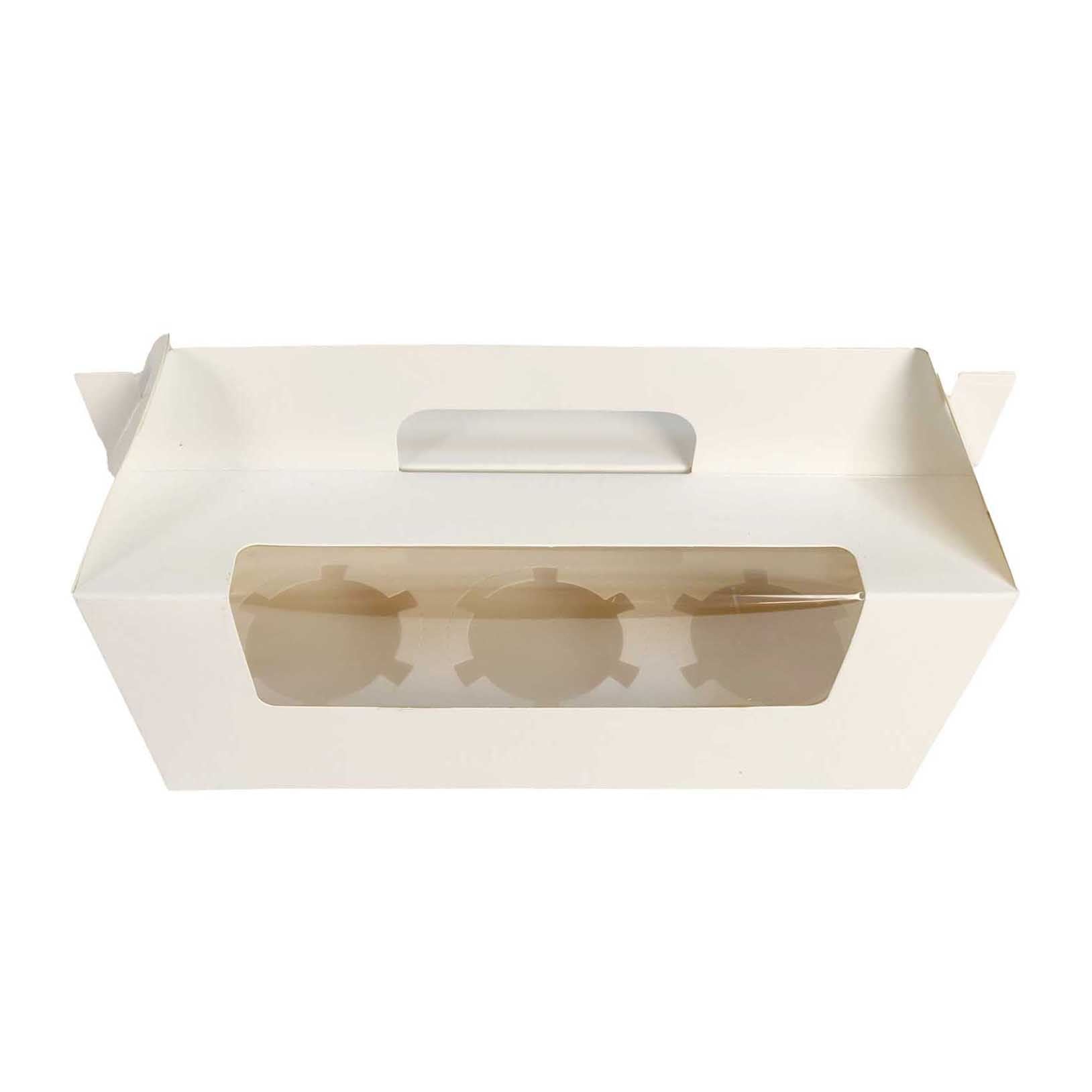 3 Hole Retro Pastel Cupcake Boxes