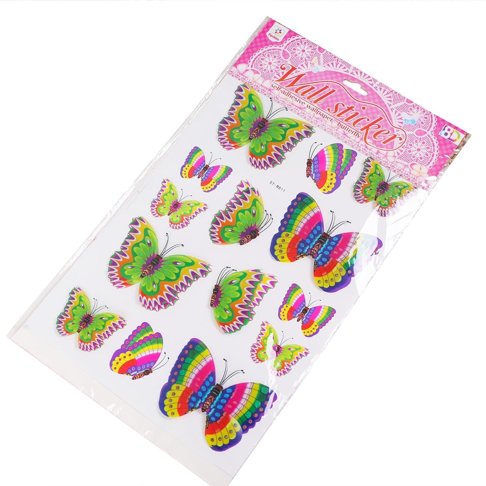 Large 3D Fluttering Butterfly Stickers