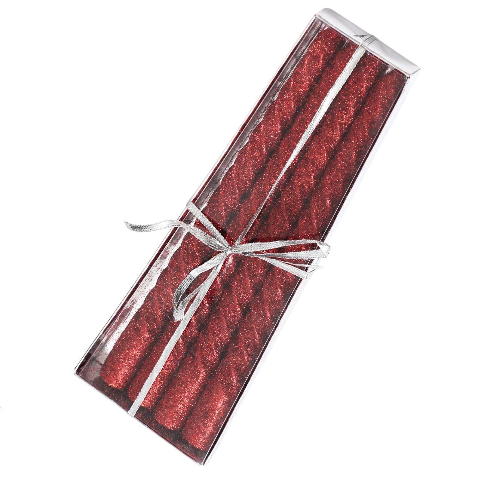 Full Glittered Metallic Taper Candles